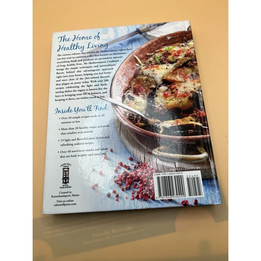 The Mediterranean Cookbook Cider Mill Press Healthy Eating Recipes Hardcover
